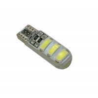 Cветодиод 12V T10 6SMD (size 5730 ) W5W силикон белый TM NORD YADA