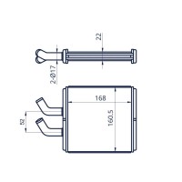 Радиатор отопителя для а/м Kia Rio I (00-) 0K30C-61-A10 WONDERFUL TM