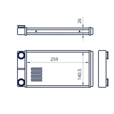 Радиатор отопителя для а/м Газель Next, Газон Next паяный A21R23.8101060 WONDERFUL TM