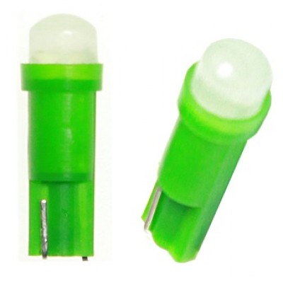 Светодиод 24V T5-01 (1LED) COB W1.2W Base:W2.0-4.6d зеленый TM NORD YADA