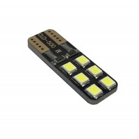 Светодиод 24V T10 12SMD canbus (size 2835) W5W base W2.1*9.5D белый TM NORD YADA