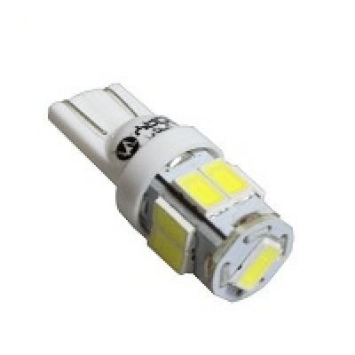 Светодиод 24V T10 9SMD (size 5730) W5W base W2.1*9.5D белый TM NORD YADA