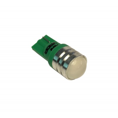 Светодиод 24V T10 (1LED) COB (С линзой) W5W base W2.1*9.5D зеленый TM NORD YADA