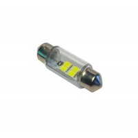 Светодиод 24V T11x39-S8.5 4SMD (size 2835 в стекл.колбе) C5W белый TM NORD YADA
