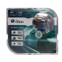 Лампа H7 12V 55W EXTRA LIGHT +50 %  Plastic case - 2шт