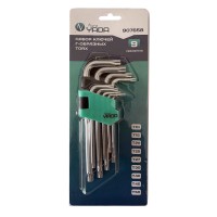 Набор Г-образных ключей TORX 9 пр. T10,T15,T20,T25,T27,T30, T40,T45,T50 ТМ Nord YADA Набор Г-образных ключей TORX 9 пр. T10,T15,T20,T25,T27,T30, T40,T45,T50 ТМ Nord YADA