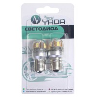 Светодиод S25 Р21W ВА15s 15х2835SMD чип OSRAM с обманкой (стоп.ук.пов.) блистер NORD YADA