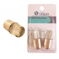 Светодиод 12-24V S25 12SMD (size 2835) 2,5W силикон мигающий красный стоп сигн ТМ NORD YADA