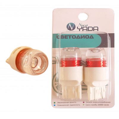 Светодиод 12V 7443 (size 5630) 3SMD 1.5W мигающий красный стоп сигн ТМ NORD YADA