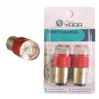 Cветодиод 12V 1157 6SMD (size 3030)  6W мигающий красный стоп сигн TM NORD YADA