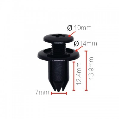 Клипса крепежная для а/м Mazda N304-13-356-A, 90467-07072-22 ТМ Nord YADA